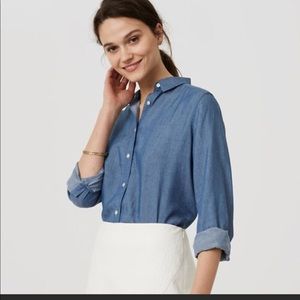 Loft Softened Chambray Shirt